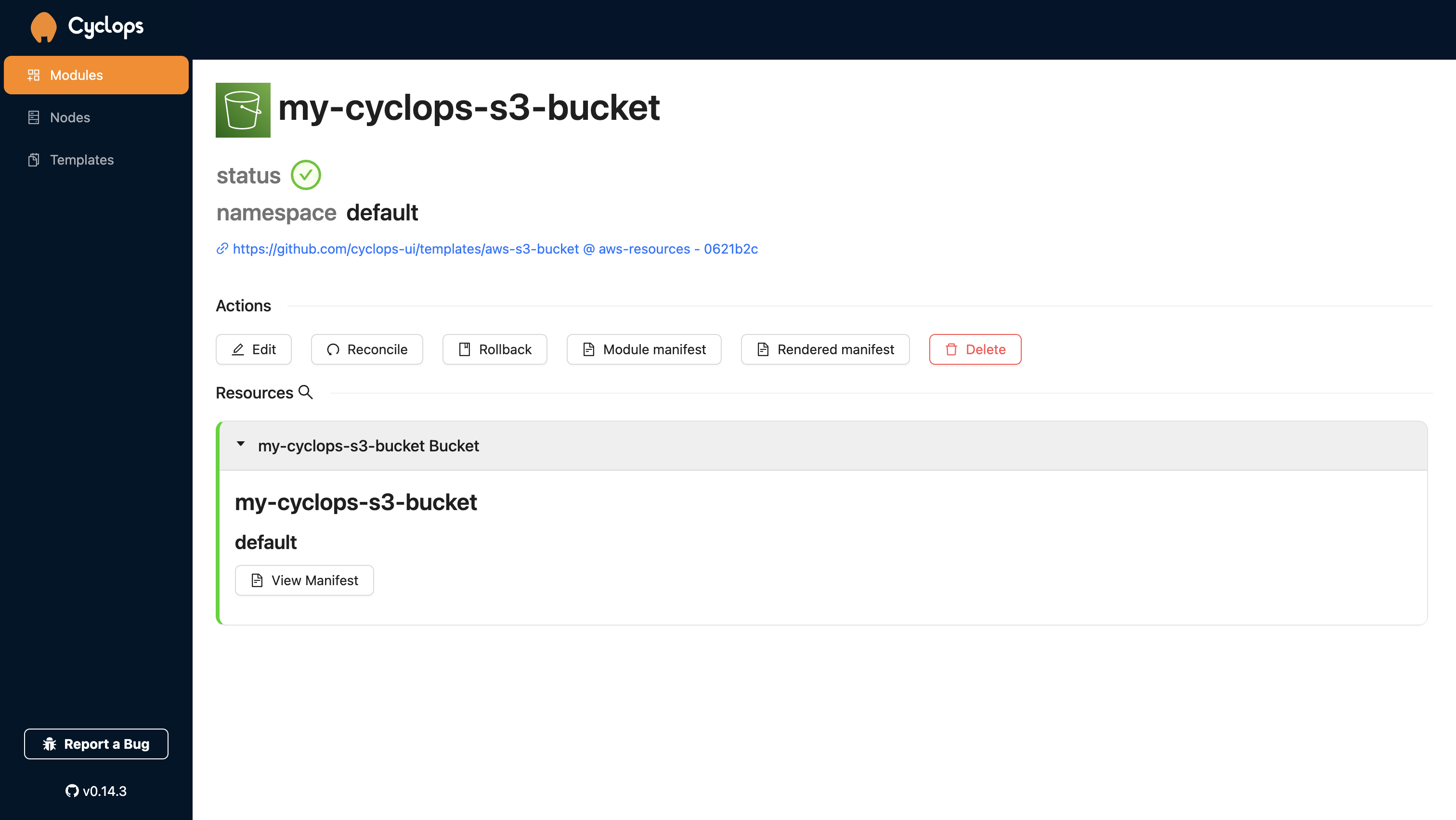 Cycops S3 bucket