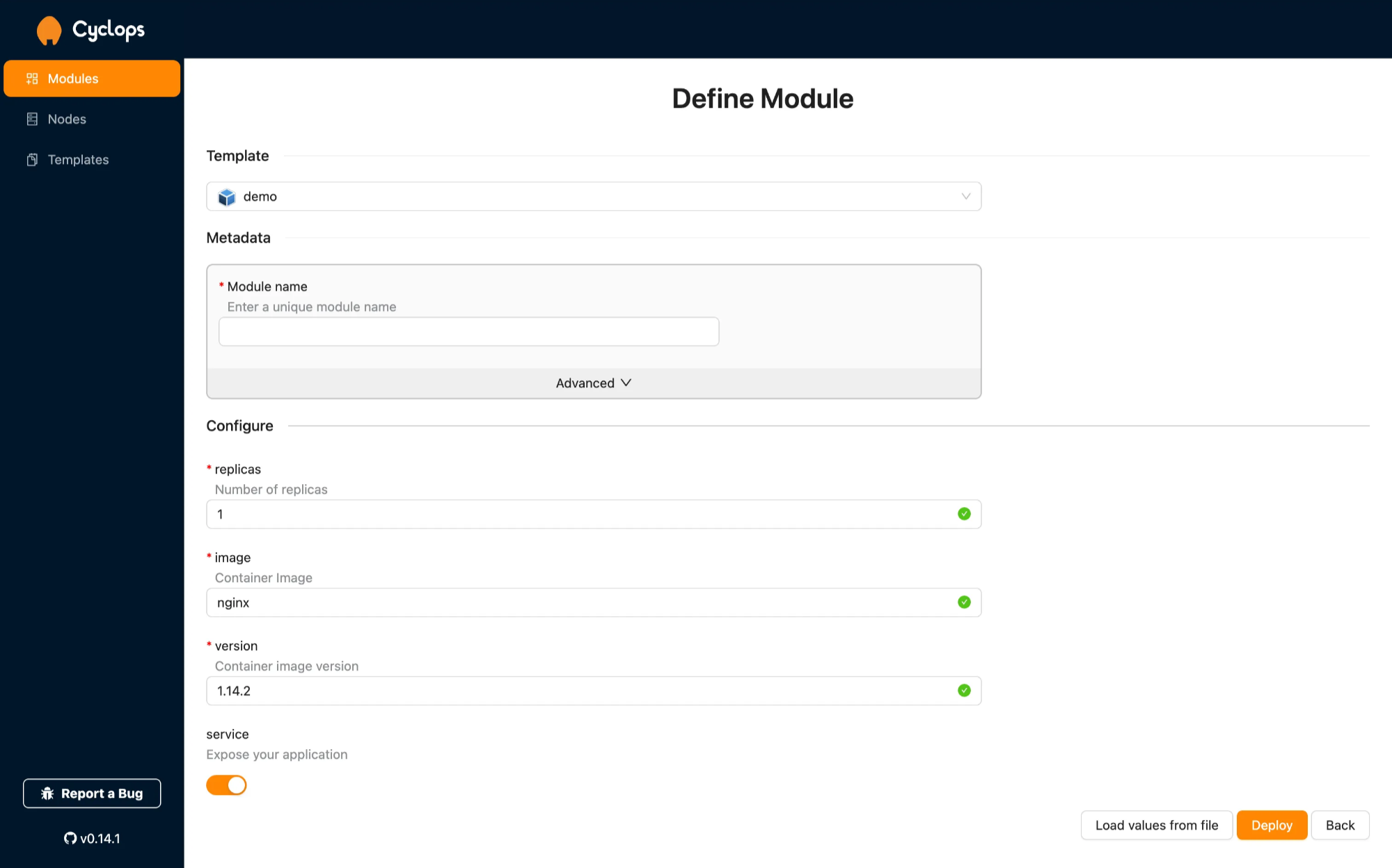 Define Module in Cyclops