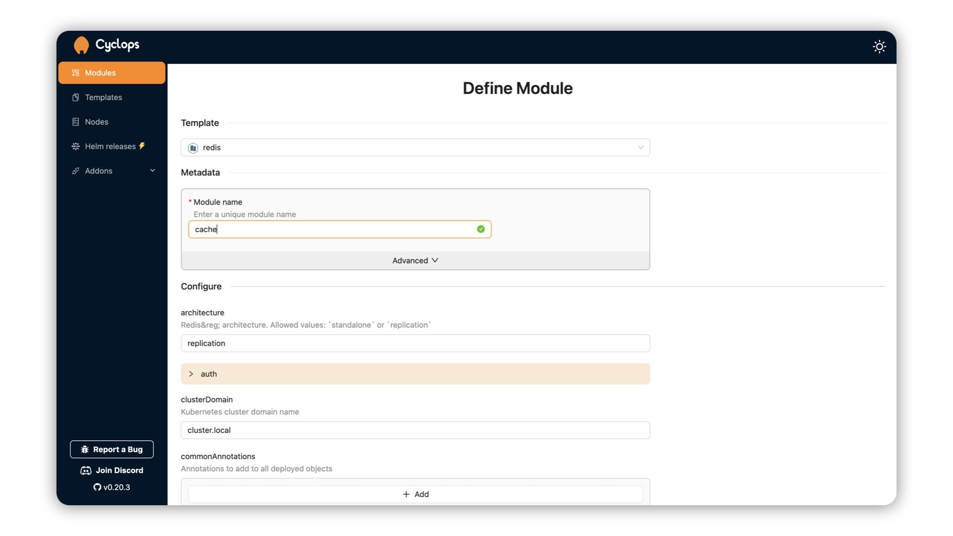 Cyclops Redis Template 1