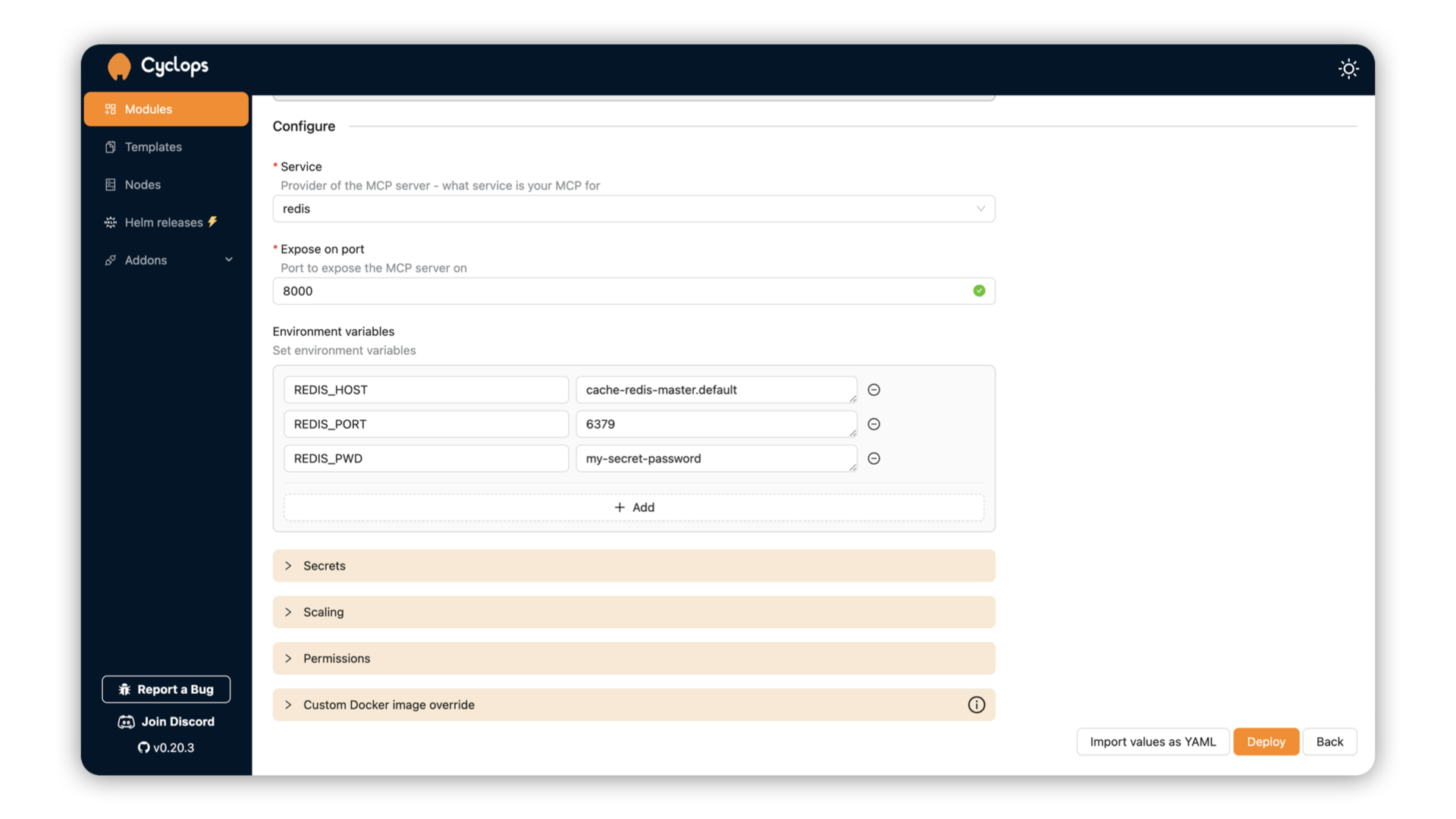 Cyclops Redis MCP Template 2