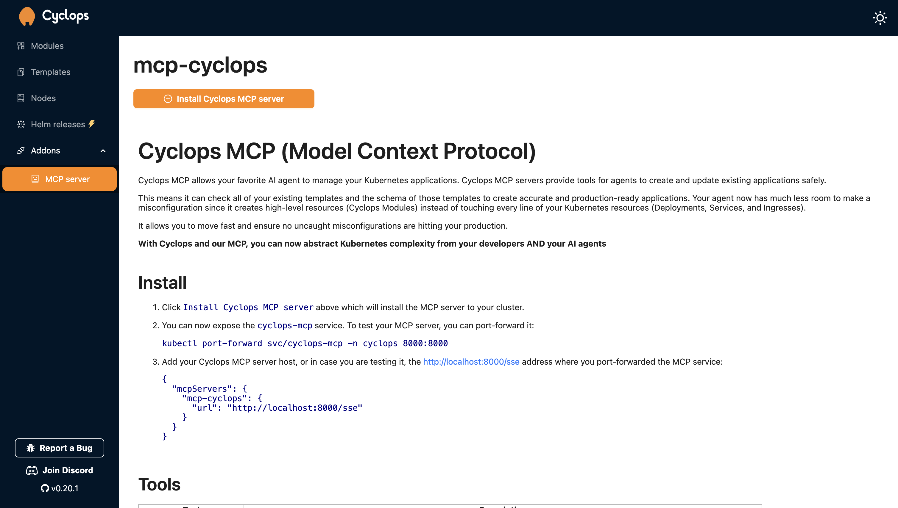 Cyclops MCP Addon