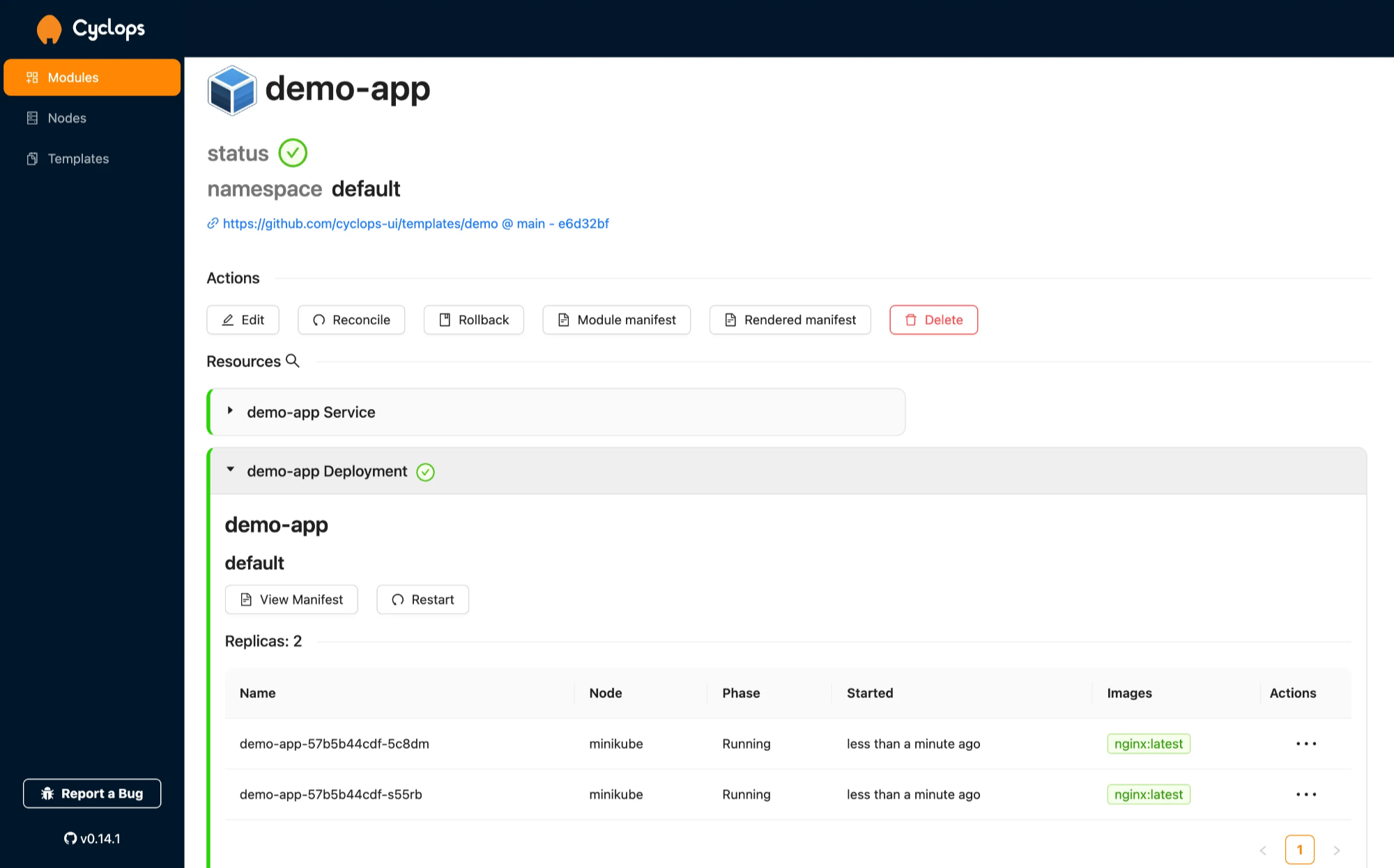 Module Overview in Cyclops